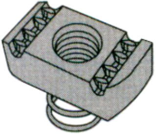 Strut Short Spring Channel Nut