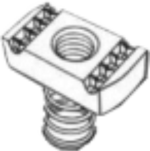 Strut Short Spring Channel Nut